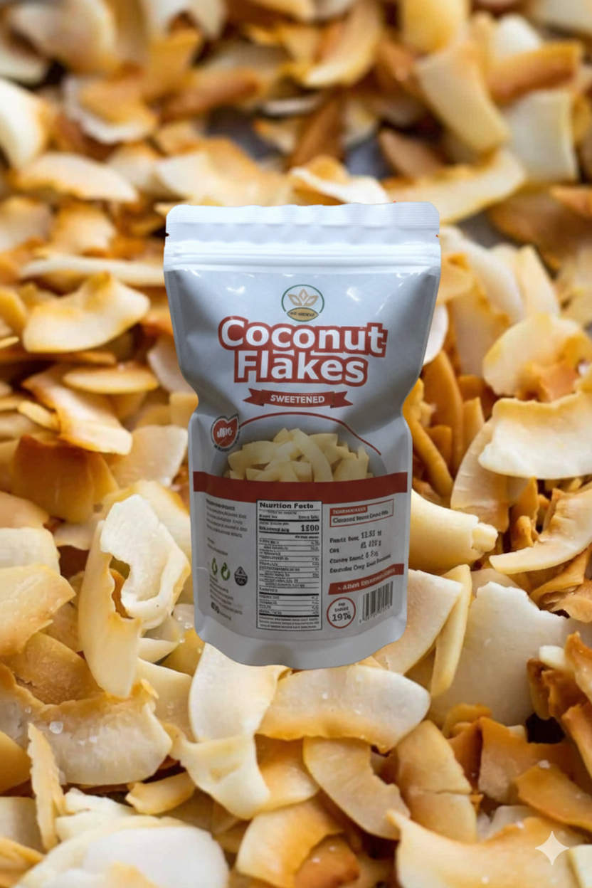 Sweetened Coconut flakes.